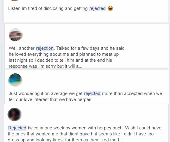 how to handle the herpes rejection